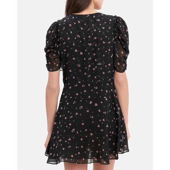 LoveShackFancy Cora Dress in Floral Black Women’s Size Small - Picture 3 of 12